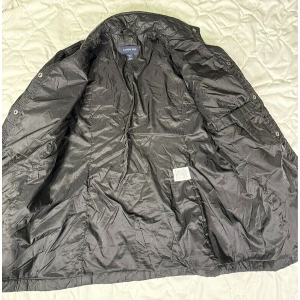 Lands' End Snap Front Womens Size S(6-8) Black Pockets Quilted‎ Lined Jacket - Picture 4 of 9